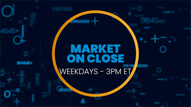 Photo with text "Market on Close, Weekdays 3PM ET